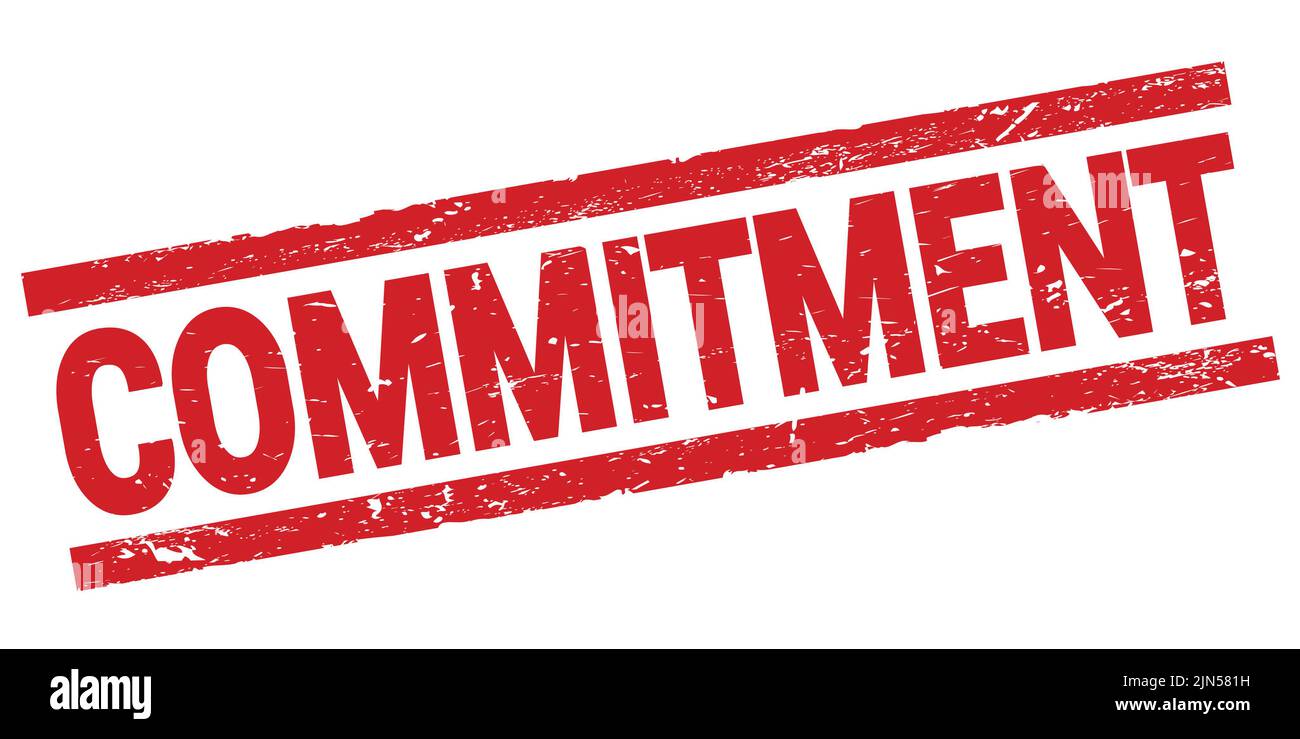 COMMITMENT text written on red rectangle stamp sign Stock Photo - Alamy