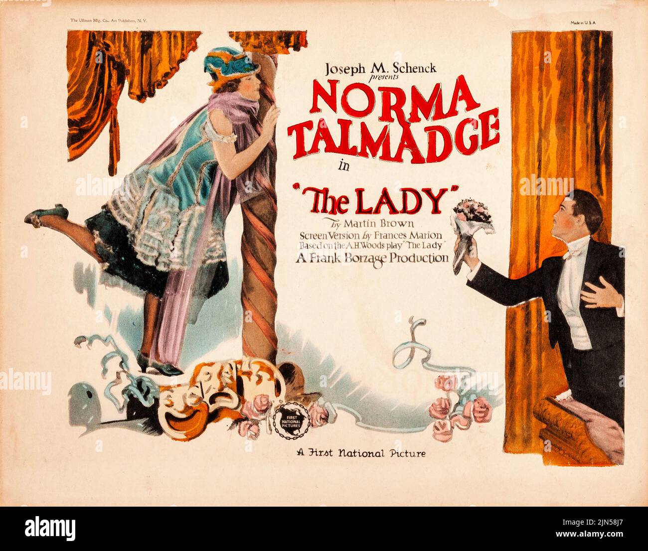The Lady (First National, 1925). Title Lobby Card - Norma Talmadge Stock Photo