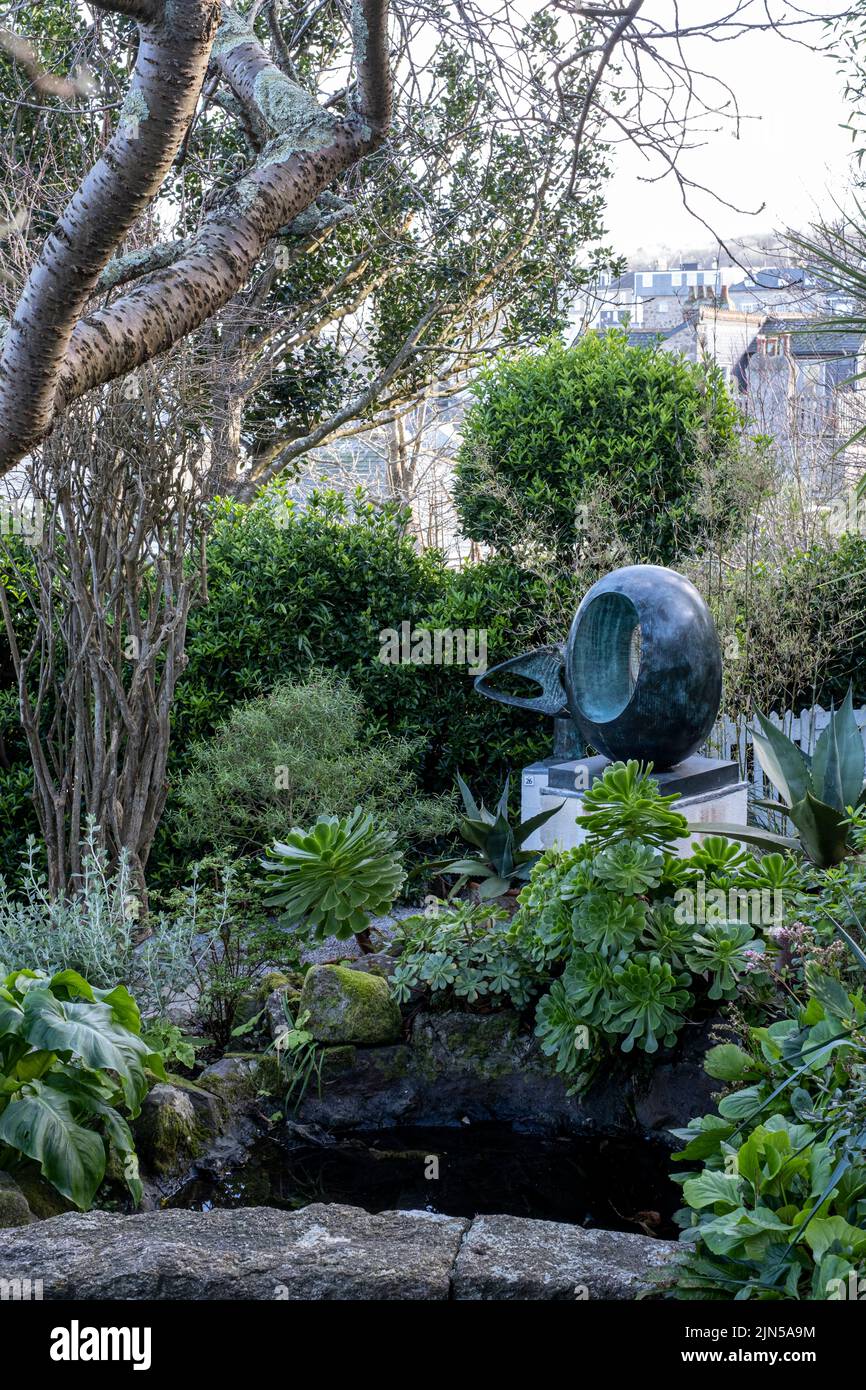 The Barbara Hepworth Museum and Sculpture Garden in St Ives, Cornwall Stock Photo