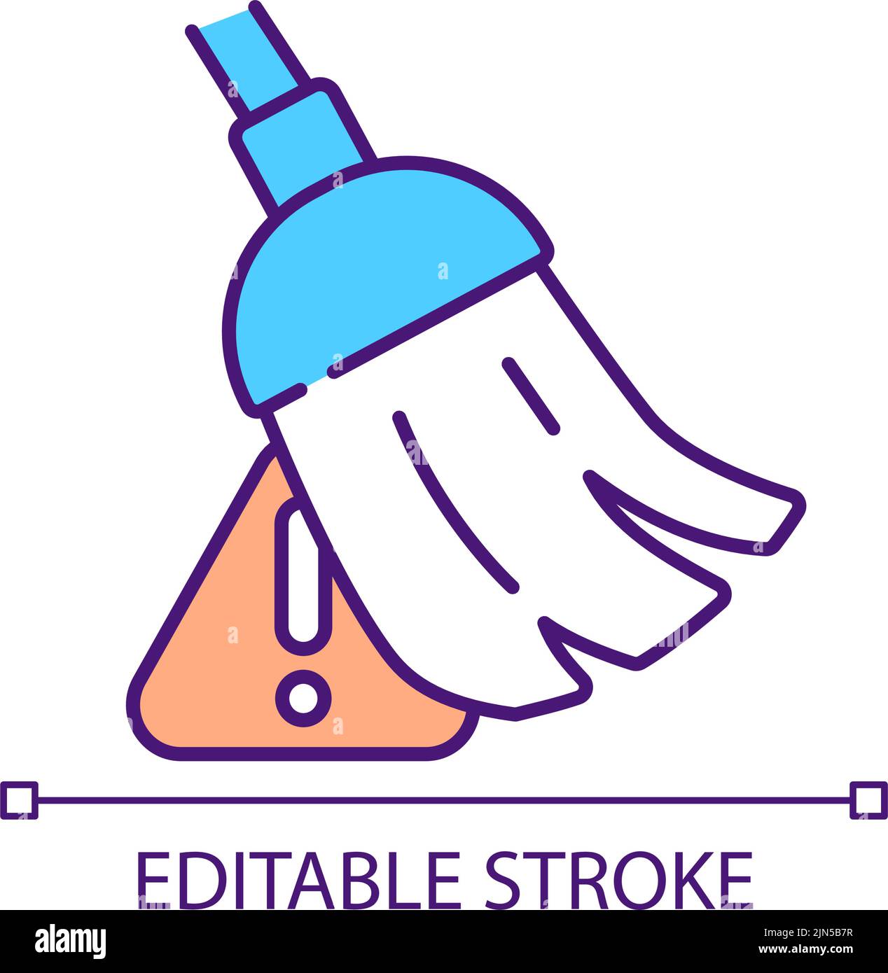 Removing mistakes tool RGB color icon Stock Vector