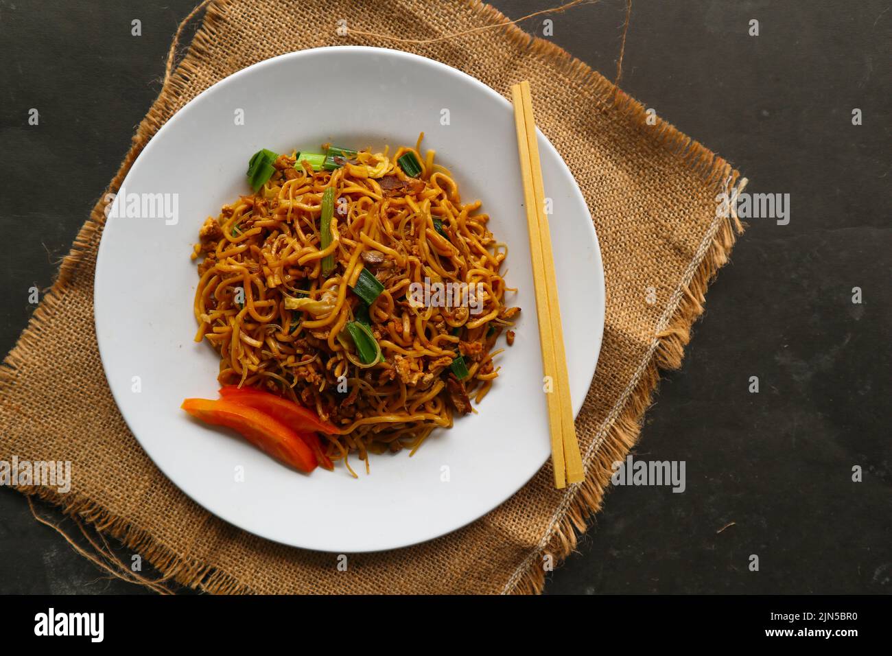 "yakisoba is traditional stir fried noodle japan, made from noodles