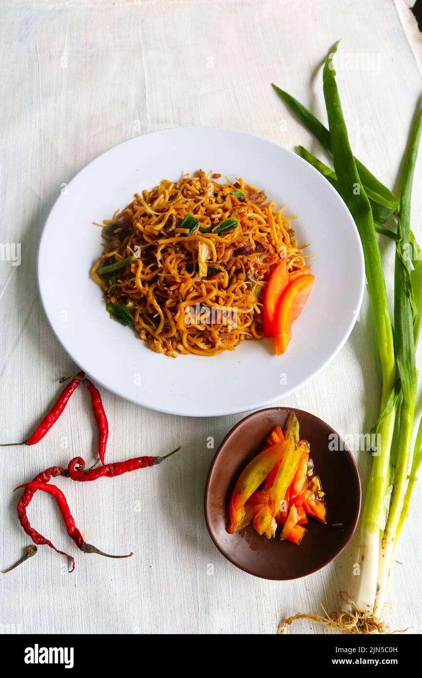 "yakisoba is traditional stir fried noodle japan, made from noodles