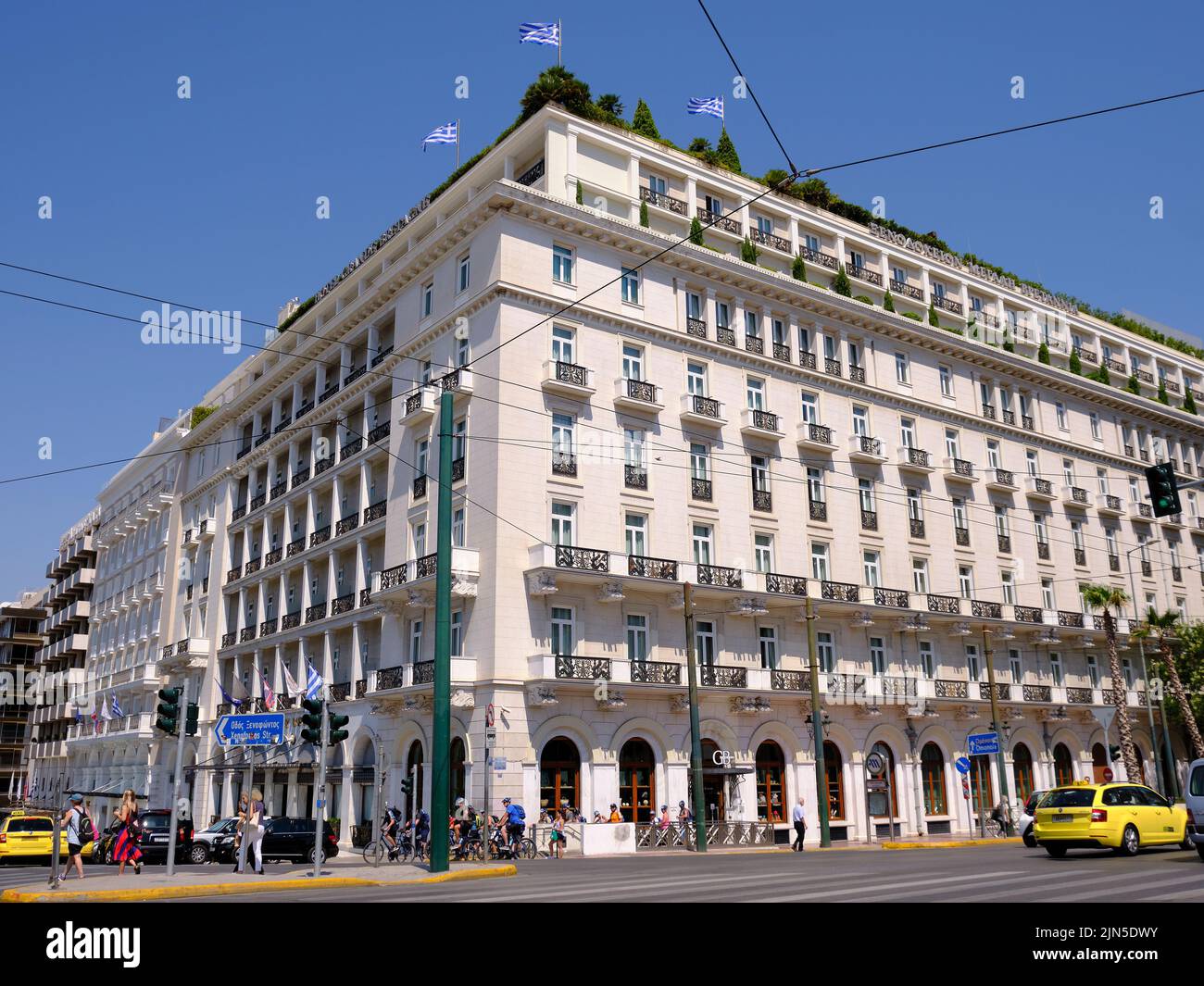 Exterior view of the Hotel Grande Bretagne in Athens Greece Stock Photo