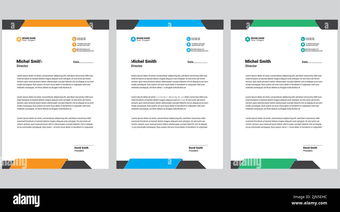 Abstract Letterhead Design Modern Business Letterhead Design Template