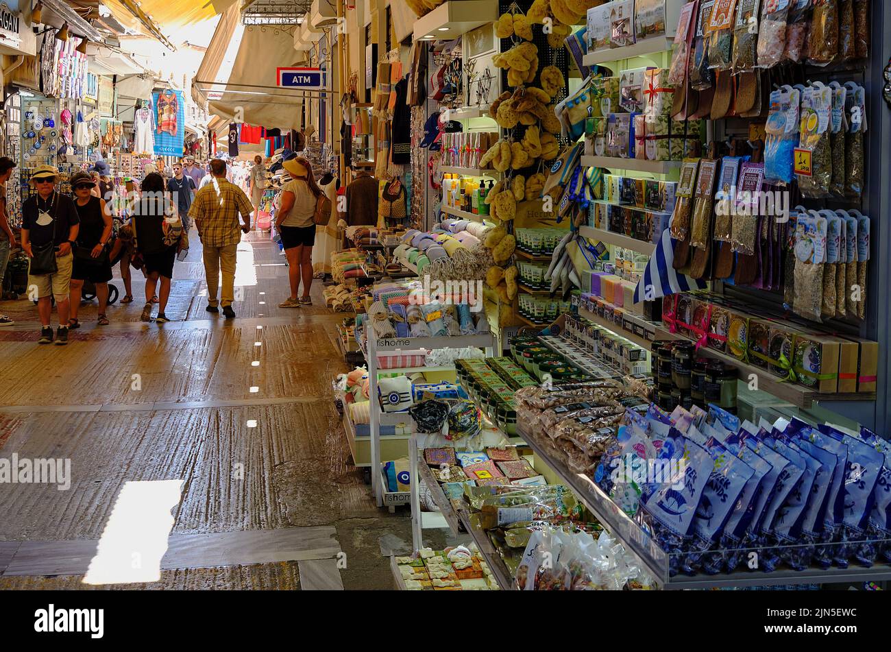 tourist gift shops in central Athens Stock Photo - Alamy