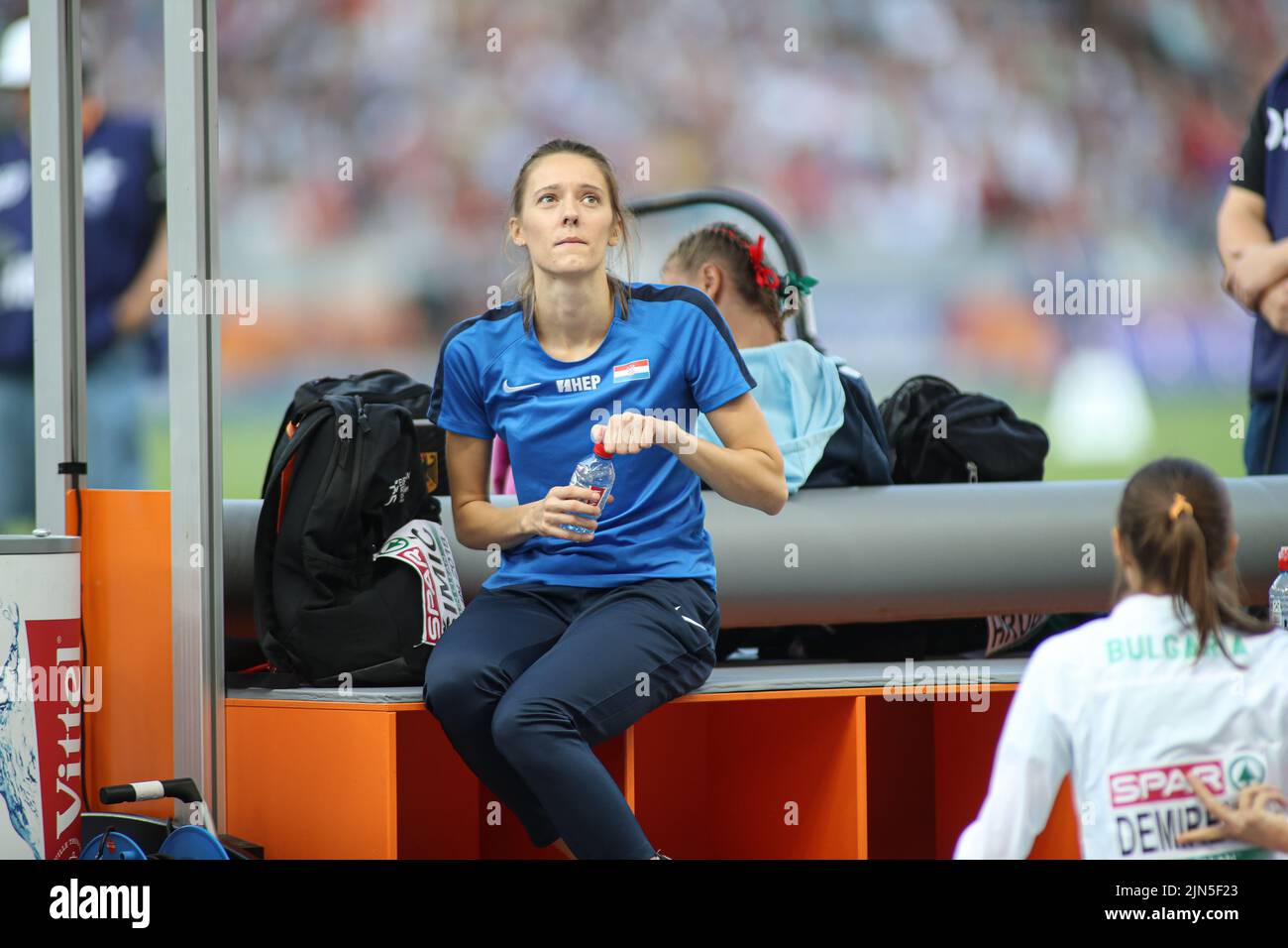 Alessia Trost  participating in the high jump at the European Athletics Championships in Berlin 2018. Stock Photo