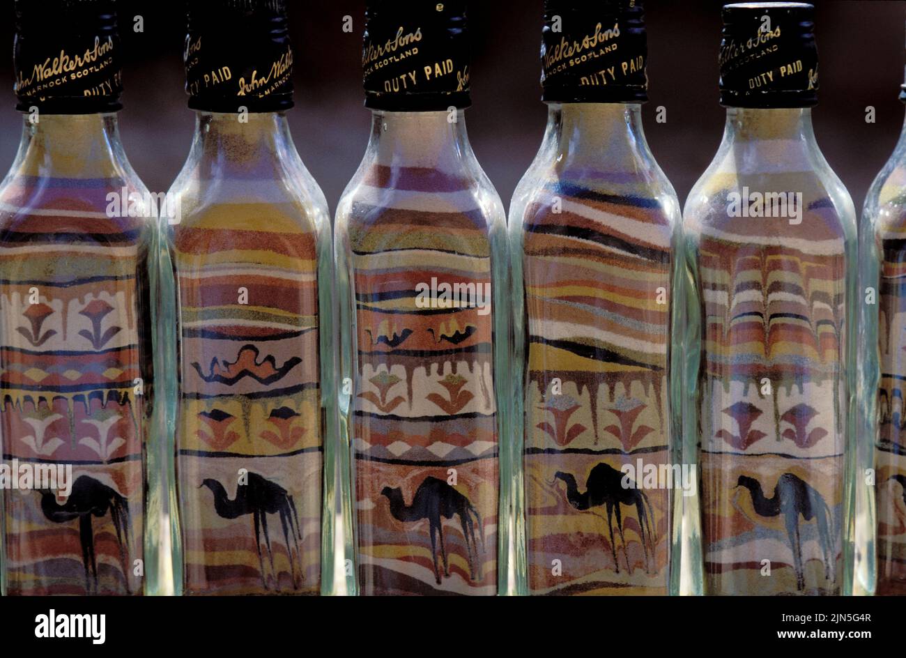 Jordan, Petra, Jordan, Petra, Bottles of Petra Stock Photo