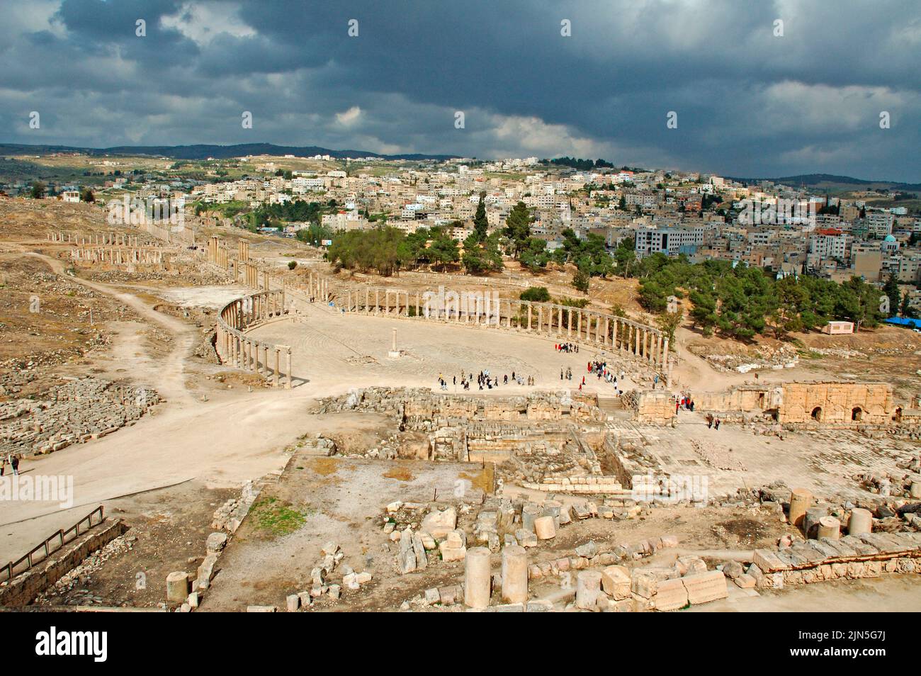 Jordan, Archeological site of Jerash Stock Photo