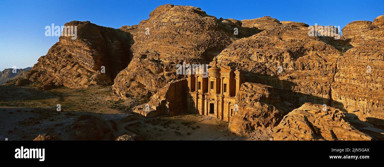 Jordan, Petra, Royal Tombs, The Deir Stock Photo
