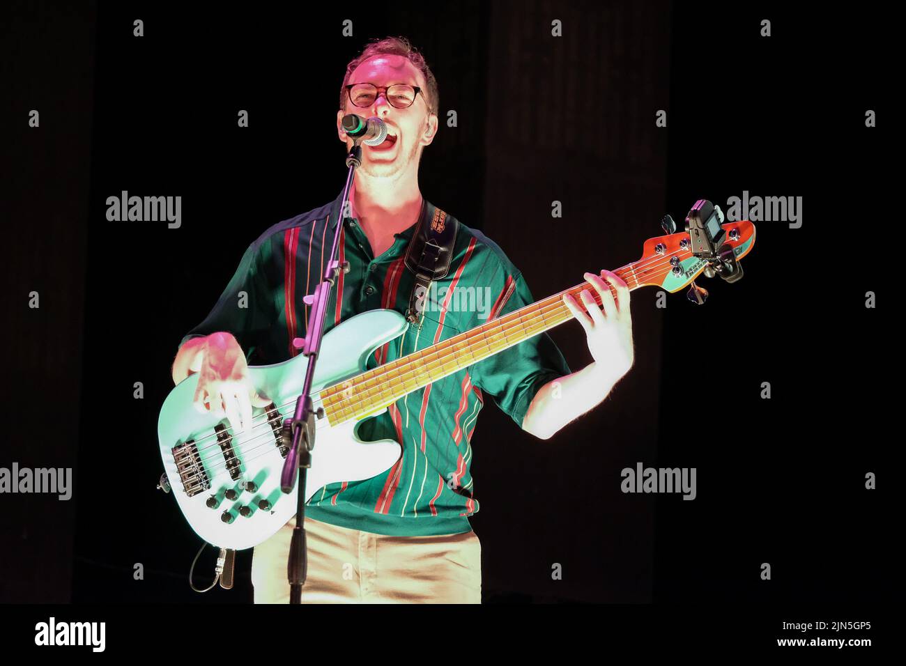 Verona, Italy. 08th Aug, 2022. Simone Pagani during PINGUINI TATTICI NUCLEARI - Dove eravamo rimasti, Music Concert in Verona, Italy, August 08 2022 Credit: Independent Photo Agency/Alamy Live News Stock Photo