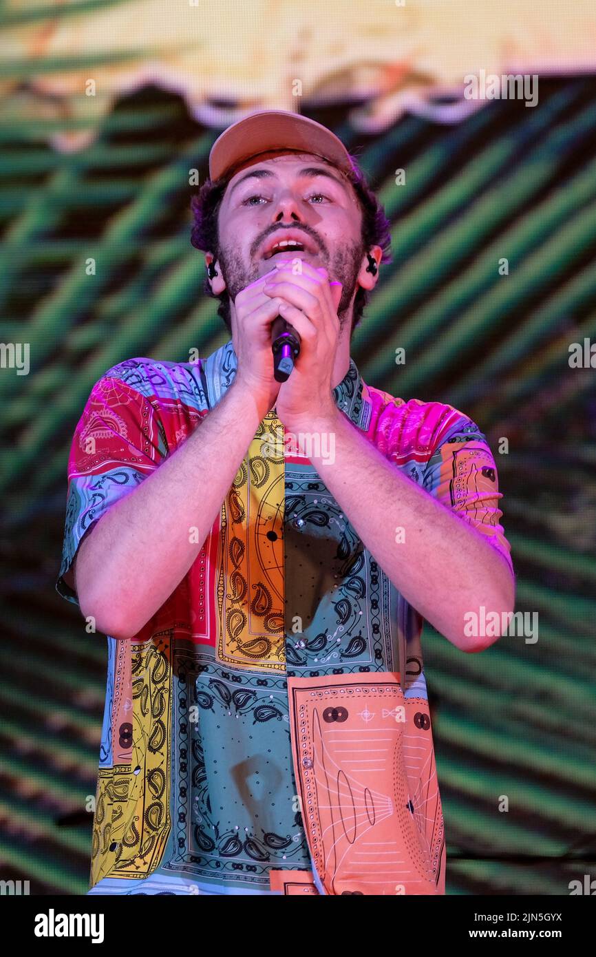 Verona, Italy. 08th Aug, 2022. Riccardo Zanotti during PINGUINI TATTICI NUCLEARI - Dove eravamo rimasti, Music Concert in Verona, Italy, August 08 2022 Credit: Independent Photo Agency/Alamy Live News Stock Photo