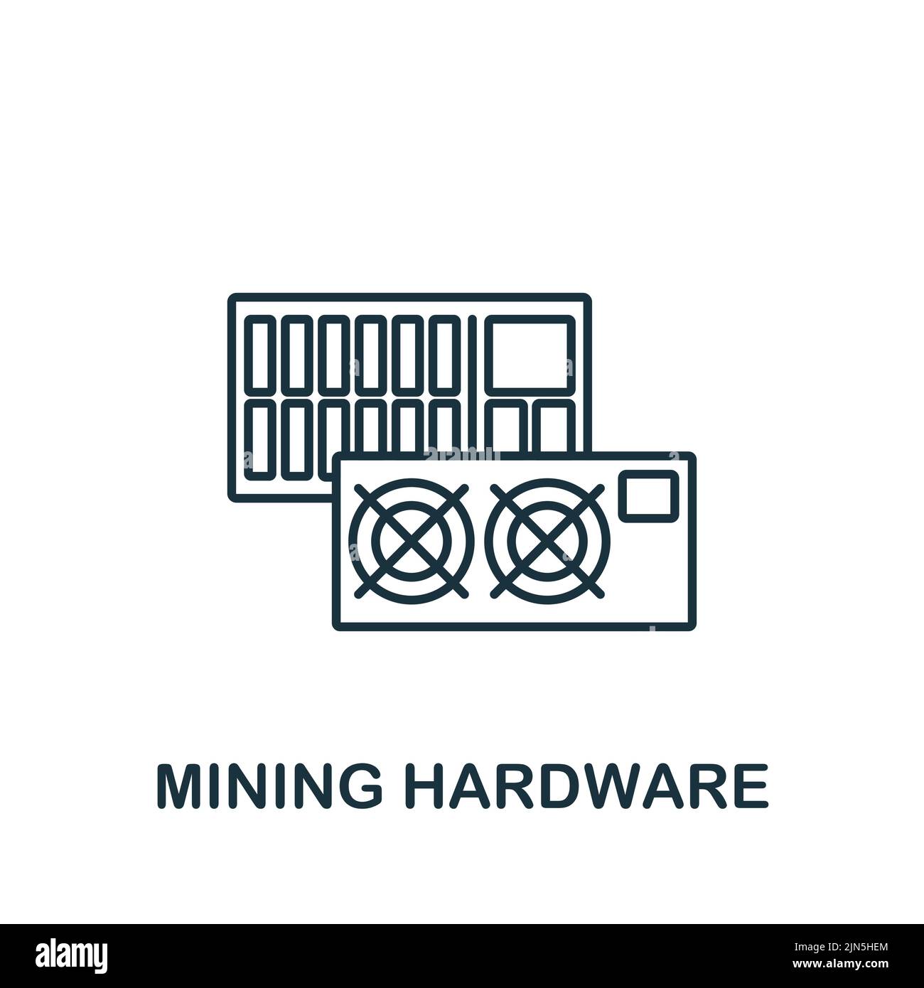 Mining Hardware icon. Monochrome simple Cryptocurrency icon for ...