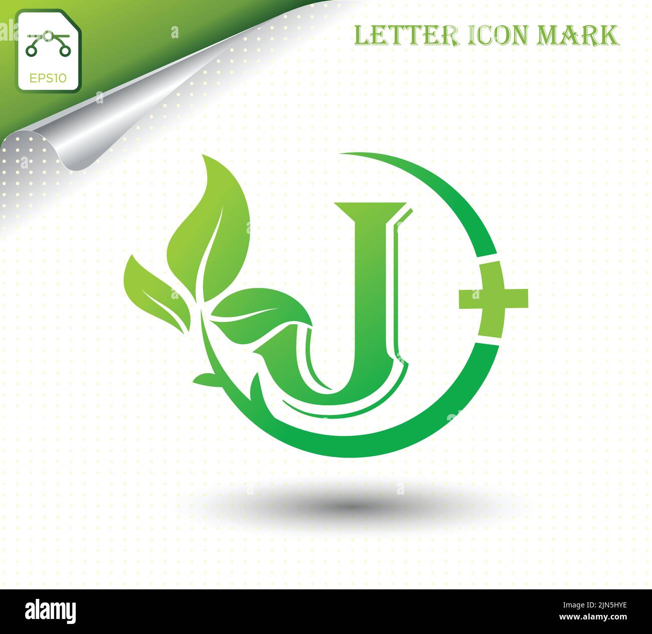 letter J with green leaf vector template Stock Vector Image & Art - Alamy