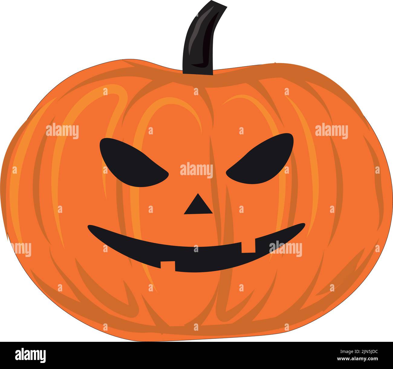 Festive pumpkin for halloween on a white background - Vector ...