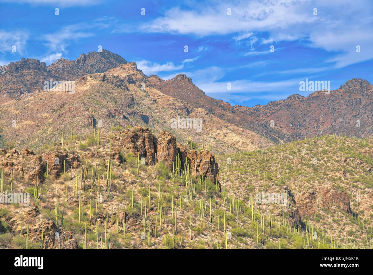 Sabino Canyon State Park in Tucson, Arizona view of mountain ranges