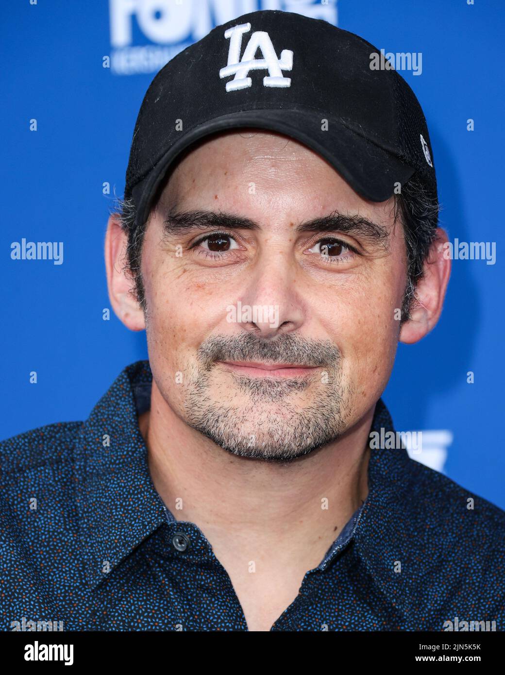 ELYSIAN PARK, LOS ANGELES, CALIFORNIA, USA - AUGUST 08: American singer-songwriter Brad Paisley arrives at Kershaw's Challenge Ping Pong 4 Purpose 2022 held at Dodger Stadium on August 8, 2022 in Elysian Park, Los Angeles, California, United States. (Photo by Xavier Collin/Image Press Agency) Stock Photo