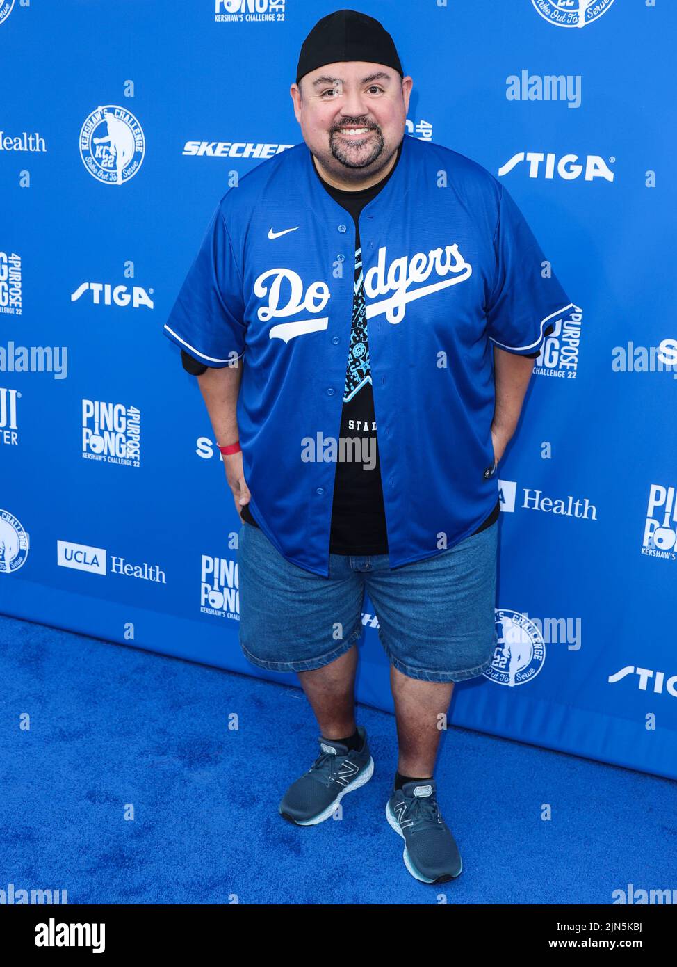 ELYSIAN PARK, LOS ANGELES, CALIFORNIA, USA - AUGUST 08: American comedian Gabriel Iglesias (Fluffy) arrives at Kershaw's Challenge Ping Pong 4 Purpose 2022 held at Dodger Stadium on August 8, 2022 in Elysian Park, Los Angeles, California, United States. (Photo by Xavier Collin/Image Press Agency) Stock Photo