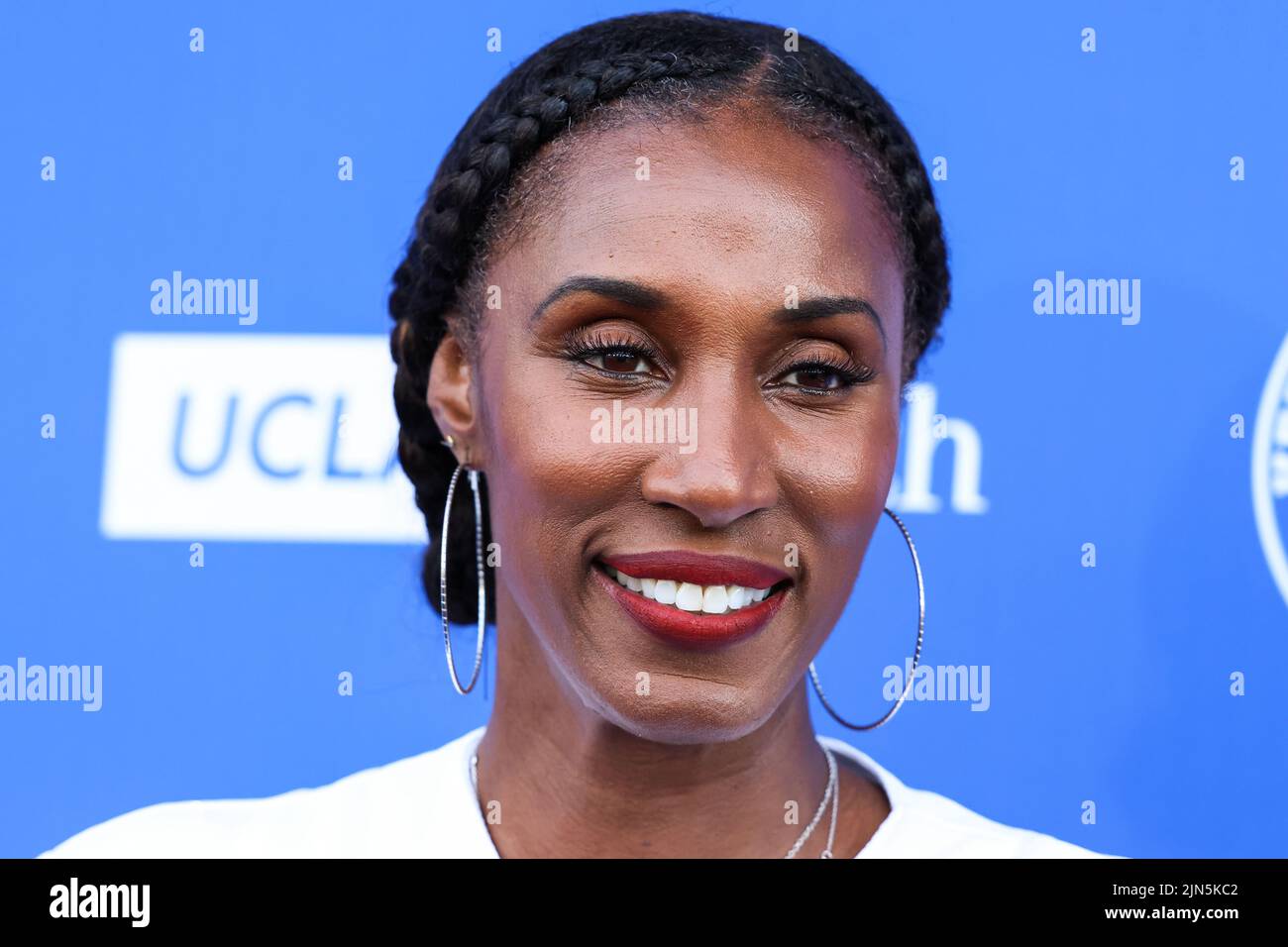 Los Angeles, United States. 08th Aug, 2022. ELYSIAN PARK, LOS ANGELES, CALIFORNIA, USA - AUGUST 08: American former professional basketball player Lisa Leslie arrives at Kershaw's Challenge Ping Pong 4 Purpose 2022 held at Dodger Stadium on August 8, 2022 in Elysian Park, Los Angeles, California, United States. (Photo by Xavier Collin/Image Press Agency) Credit: Image Press Agency/Alamy Live News Stock Photo
