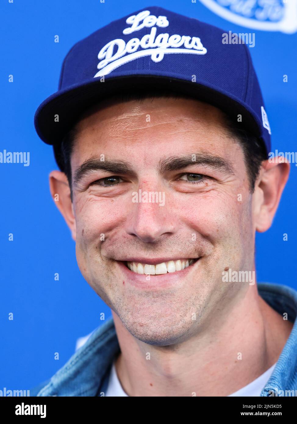 Los Angeles, United States. 08th Aug, 2022. ELYSIAN PARK, LOS ANGELES, CALIFORNIA, USA - AUGUST 08: American actor Max Greenfield arrives at Kershaw's Challenge Ping Pong 4 Purpose 2022 held at Dodger Stadium on August 8, 2022 in Elysian Park, Los Angeles, California, United States. (Photo by Xavier Collin/Image Press Agency) Credit: Image Press Agency/Alamy Live News Stock Photo