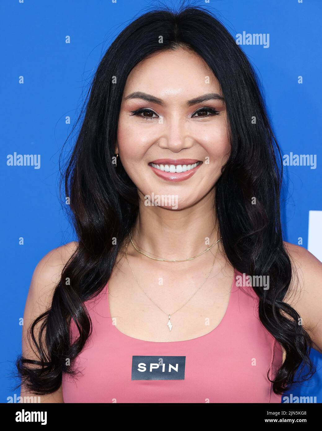 Los Angeles, United States. 08th Aug, 2022. ELYSIAN PARK, LOS ANGELES, CALIFORNIA, USA - AUGUST 08: South Korean former table tennis player Soo Yeon Lee arrives at Kershaw's Challenge Ping Pong 4 Purpose 2022 held at Dodger Stadium on August 8, 2022 in Elysian Park, Los Angeles, California, United States. (Photo by Xavier Collin/Image Press Agency) Credit: Image Press Agency/Alamy Live News Stock Photo