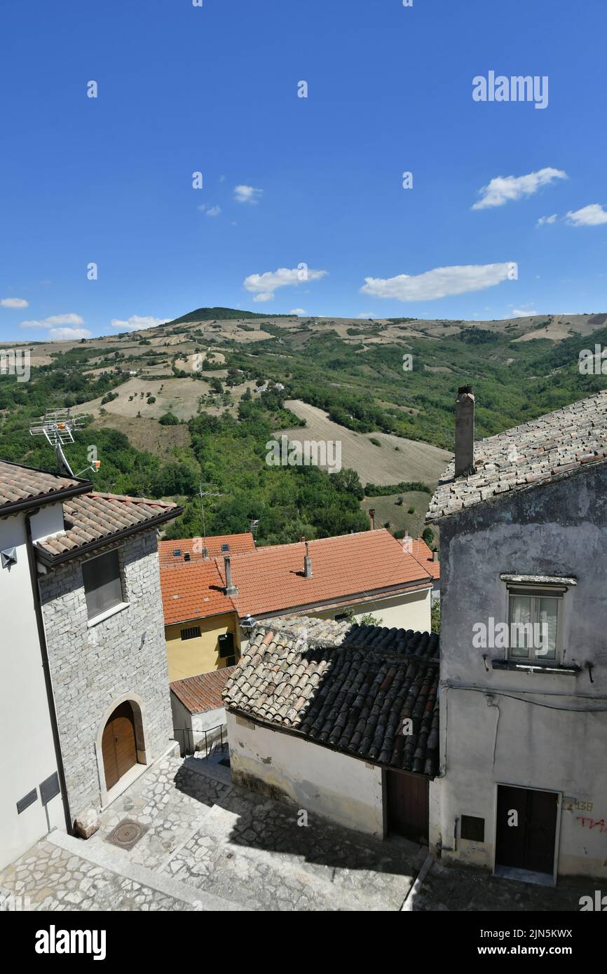 The roofs of the old houses of Zungoli, one of the most beautiful