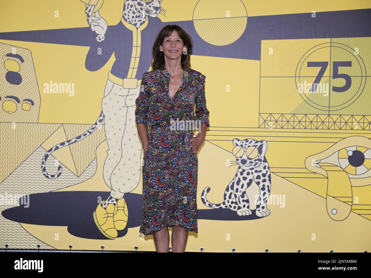 Locarno, Switzerland. 09th Aug, 2022. Locarno, Swiss Locarno Film Festival 2022 UNE FEMME DE NOTRE TEMPS film In the photo: Sophie Marceaue actress dress Vanessa Seward Credit: Independent Photo Agency/Alamy Live News Stock Photo