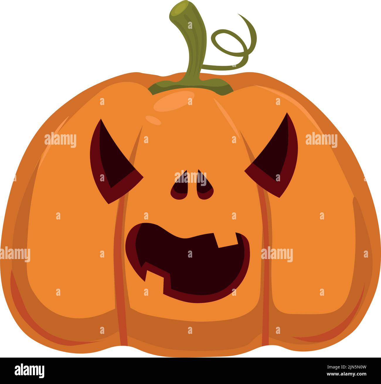 Festive pumpkin for halloween on a white background - Vector ...
