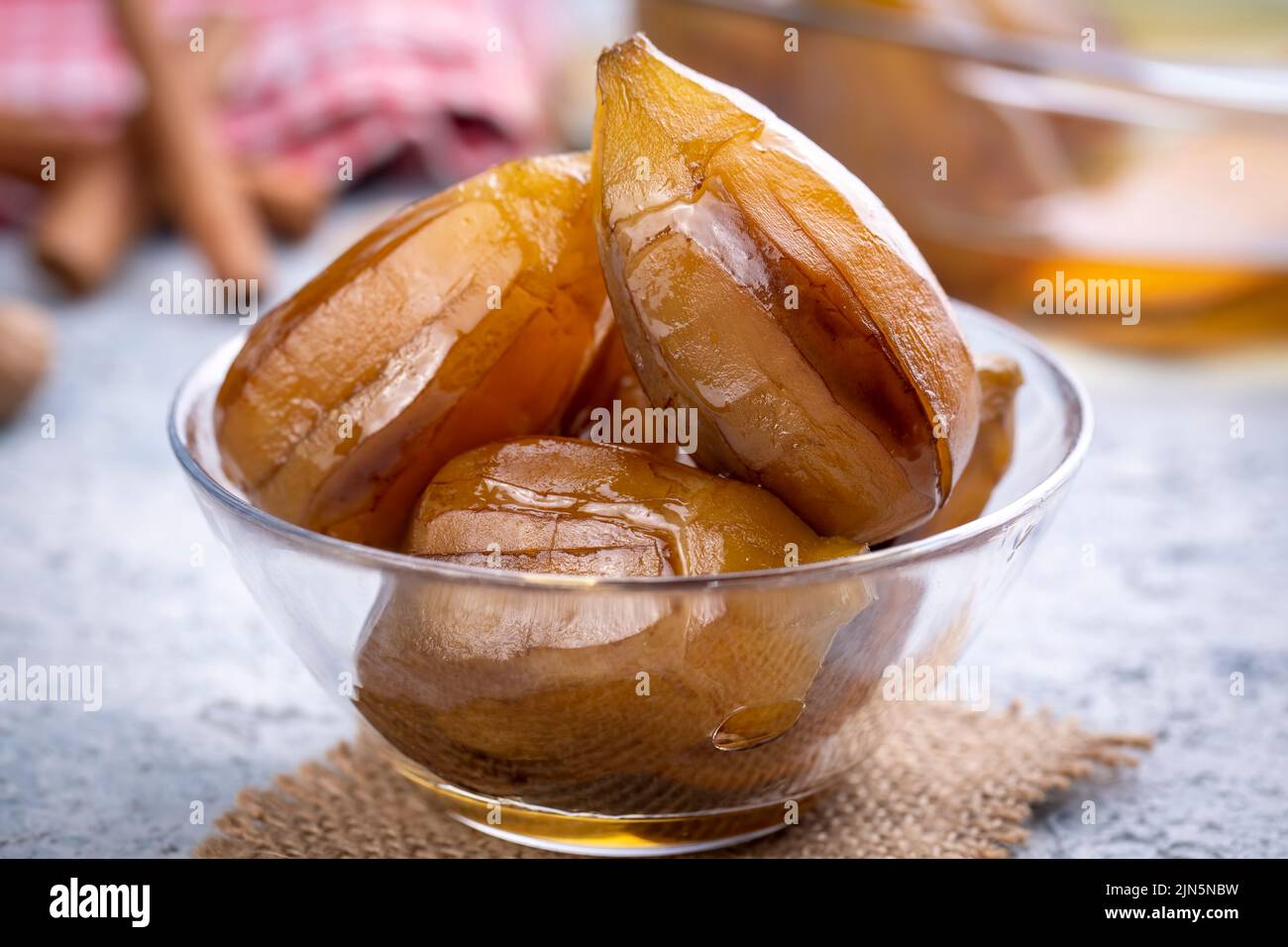 Traditional delicious Turkish dessert eggplant jam (Turkish name