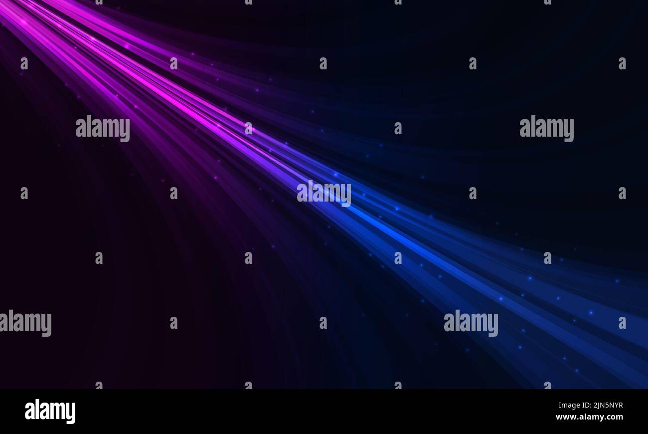 Abstract modern pink and dark blue background with light rays and high-speed movement lines concept. Vector illustration Stock Vector