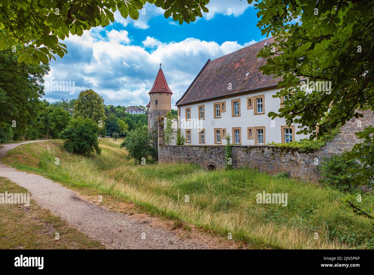 The townwall of Sesslach, Germany. Stock Photo