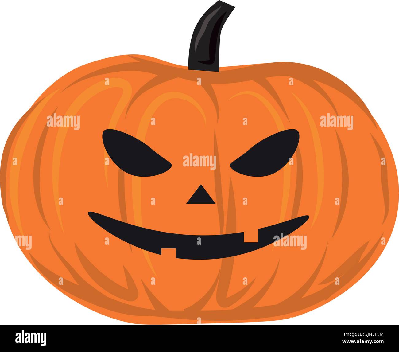 Festive pumpkin for halloween on a white background - Vector ...