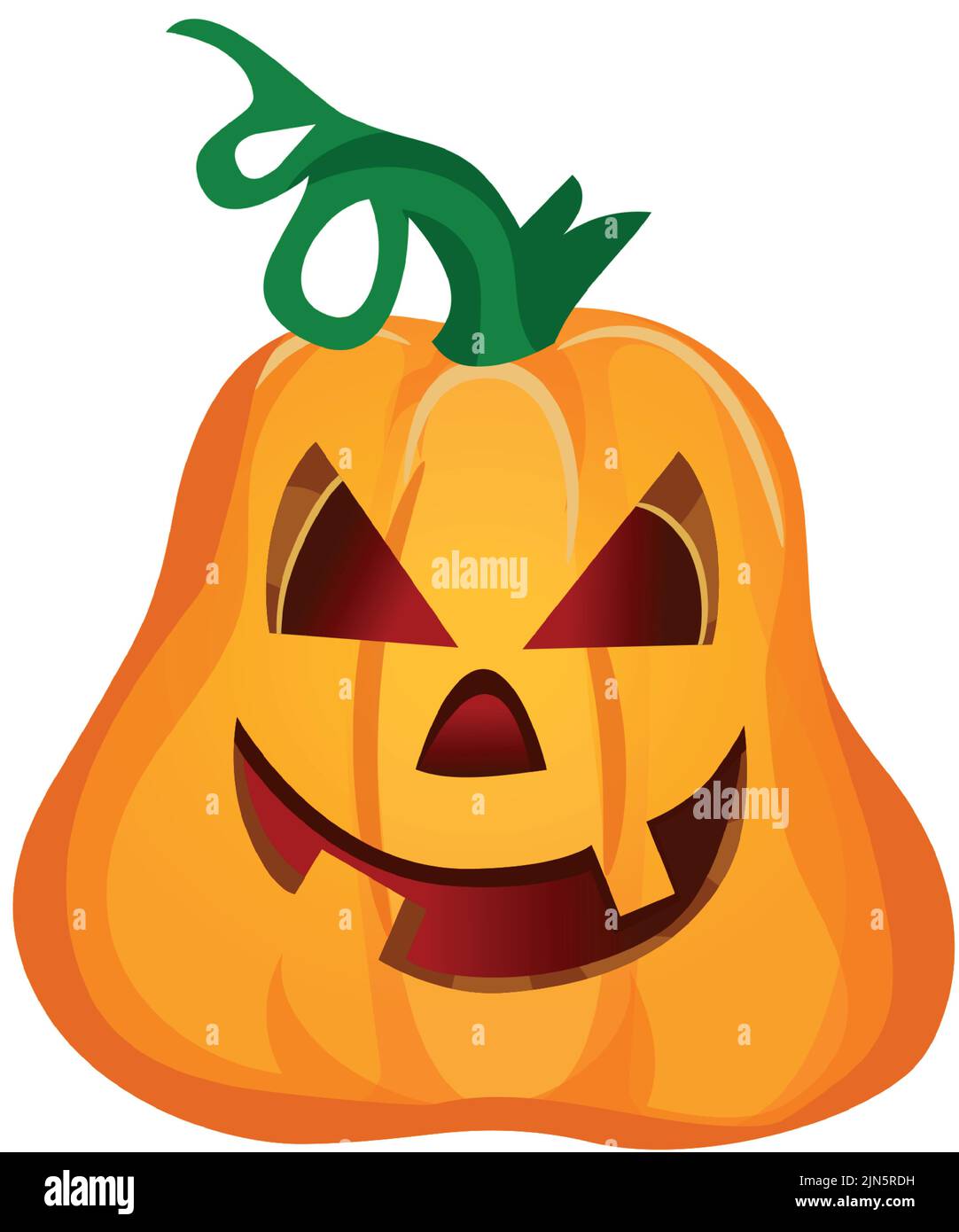 Festive pumpkin for halloween on a white background - Vector ...