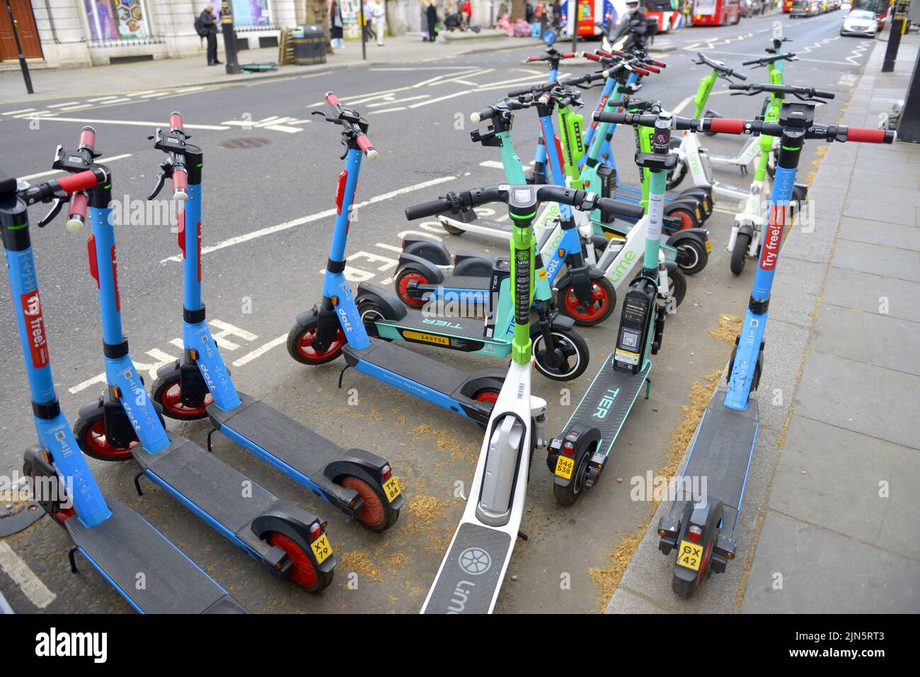 London, England, UK. Official escooters for hire Stock Photo Alamy