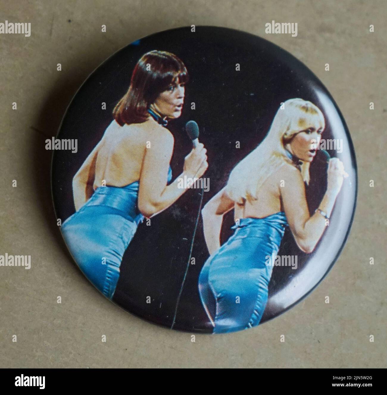 Abba pin on lapel badge, 1970s Stock Photo - Alamy