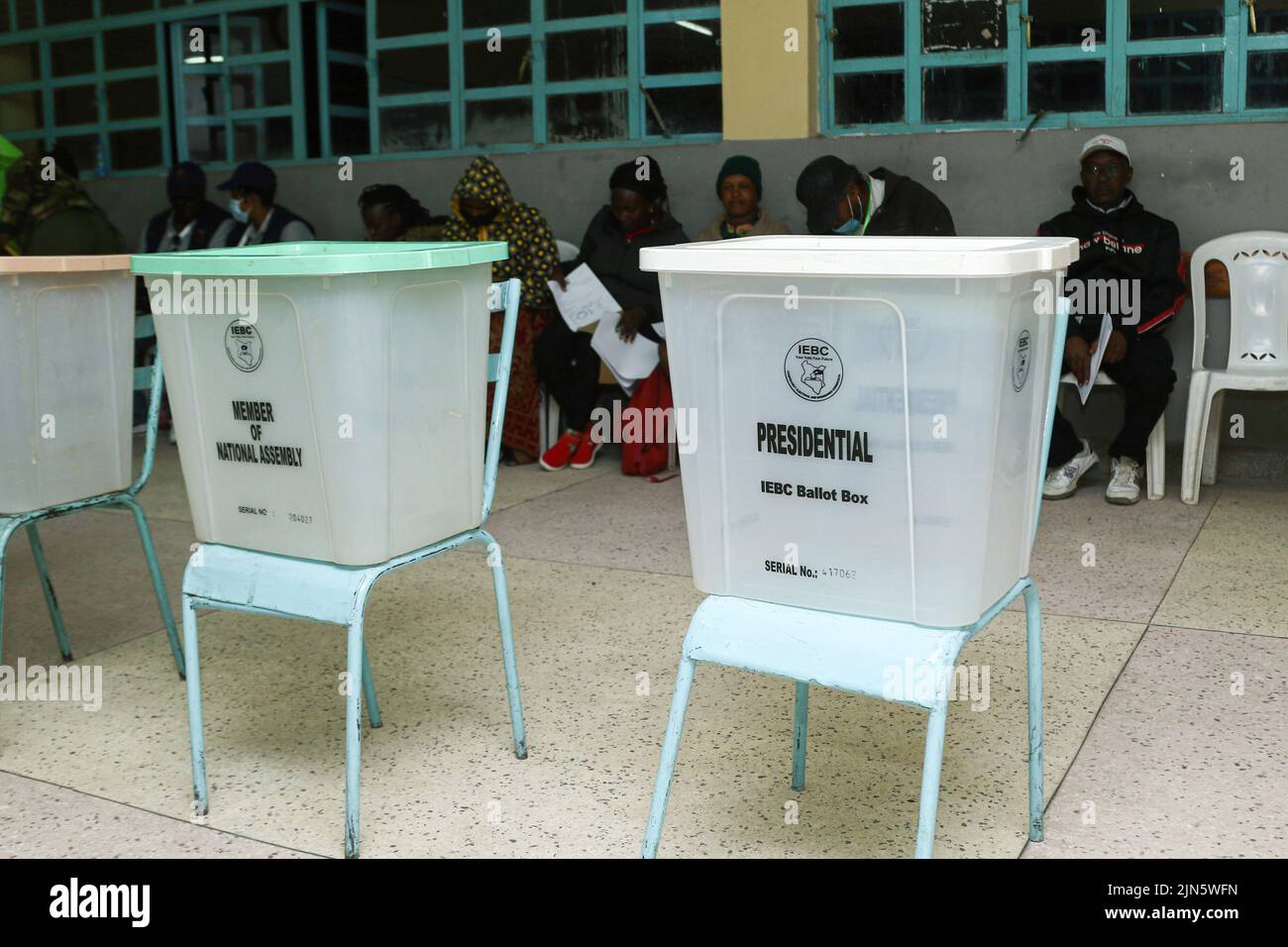 Nakuru, Kenya 09 Aug 2022, A view of ballot boxes placed on steel