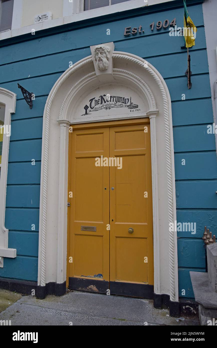 Front door to The Kerryman Offices, The Kerry local newspaper, Denny Street, Tralee, Co Kerry, Ireland. July 2022 Stock Photo