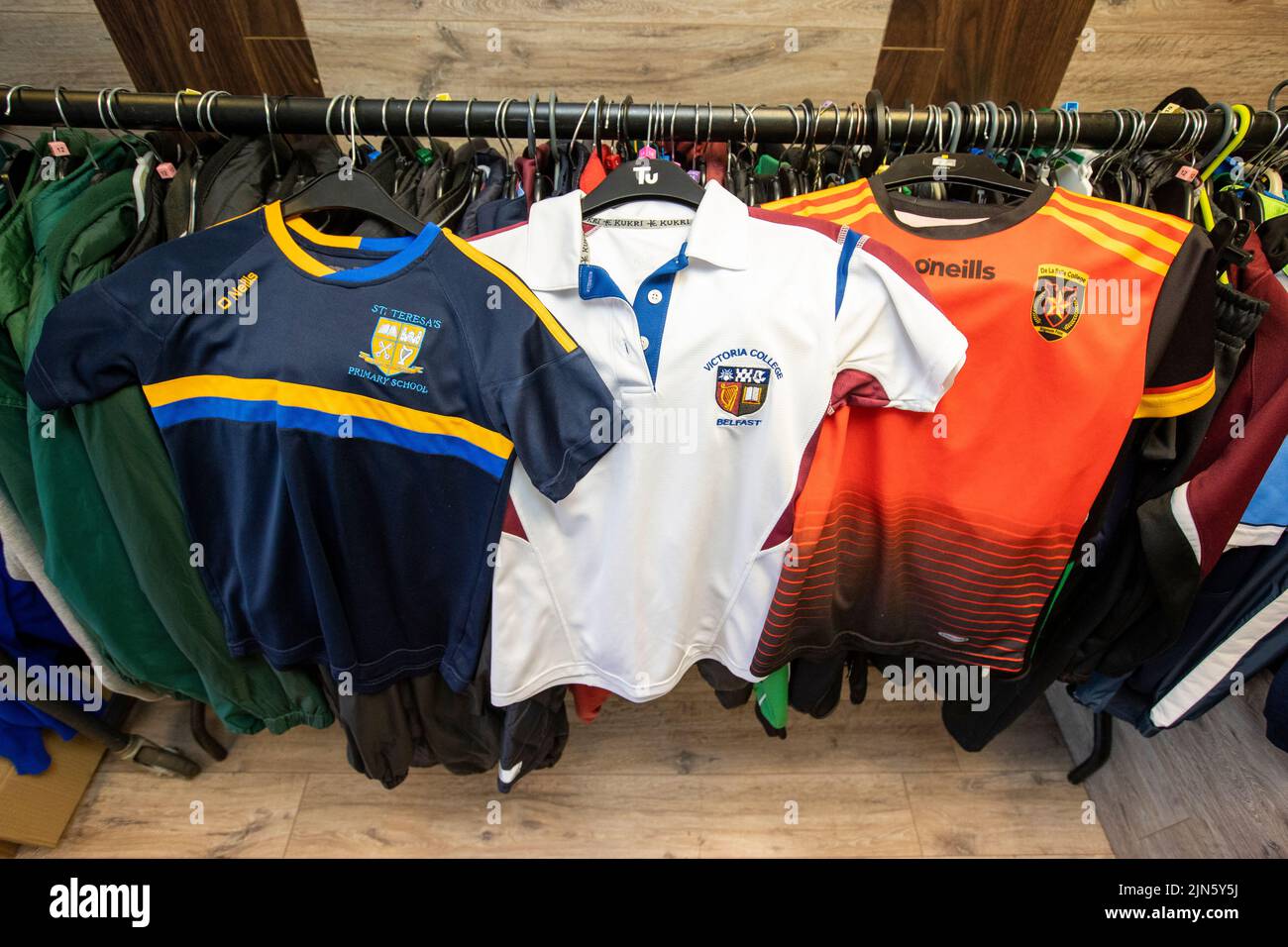 Preloved school uniforms at Foodstock's uniform appeal shop on the