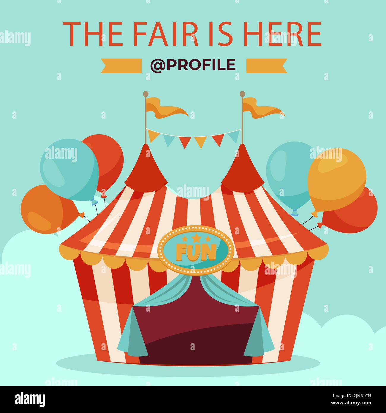 Fair Setting Flat fair posts set Vector illustration Stock Vector Image & Art - Alamy