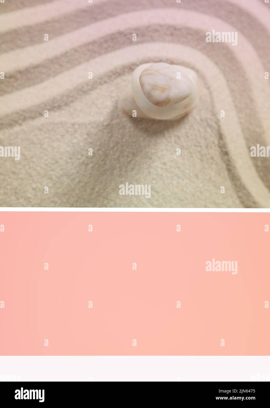 Digital generated image of waves textured effect on pink Stock Photo