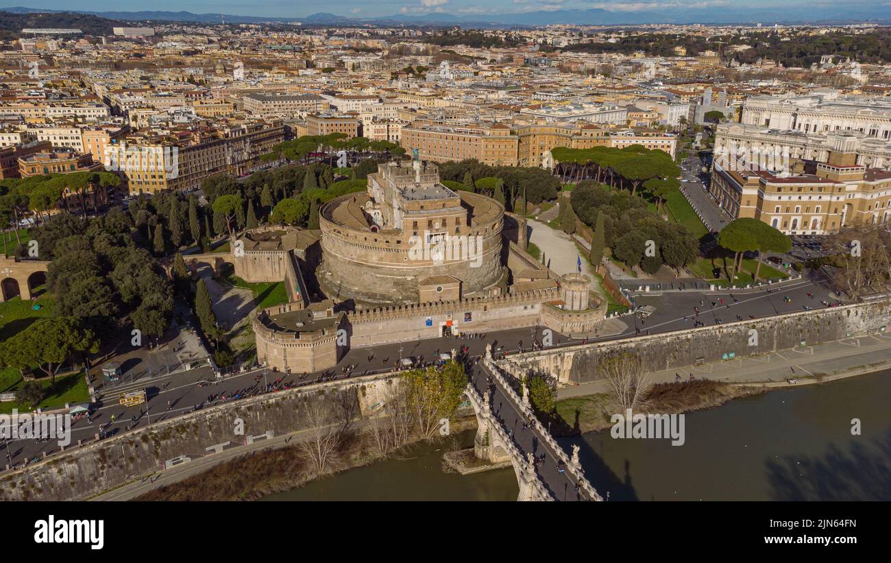An aerial view of modern buildings on a sunny day Stock Photo - Alamy