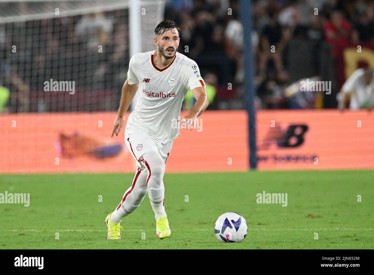 Rome, Italy. 07th Aug, 2022. Matias Vina (AS Roma) during the Pre-Season Friendly 2022/2023 match between AS Roma vs Shakhtar Donetsk at the Olimpic Stadium in Rome on 07 August 2022. Credit: Independent Photo Agency/Alamy Live News Stock Photo