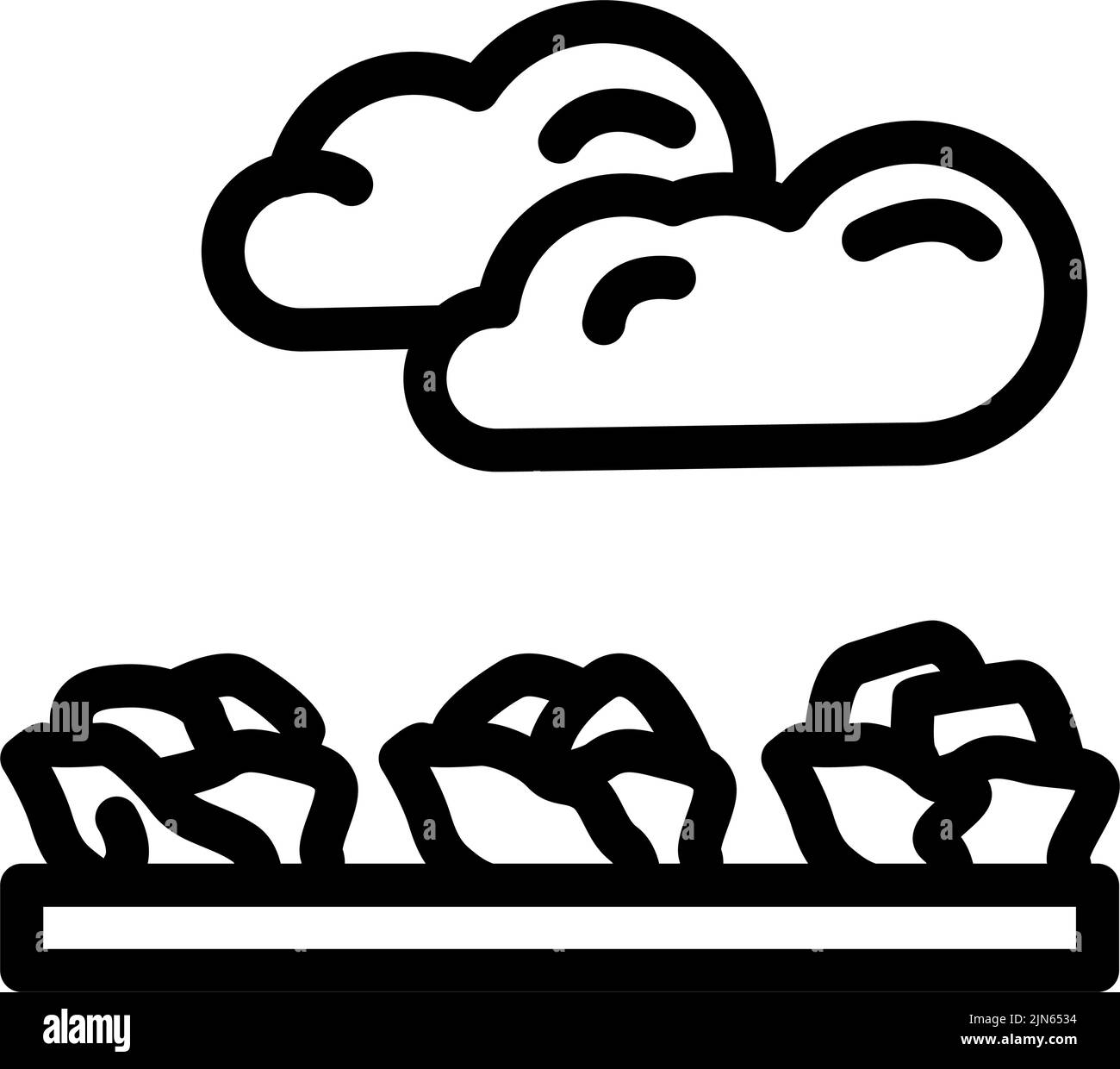field salad food line icon vector illustration Stock Vector Image & Art ...