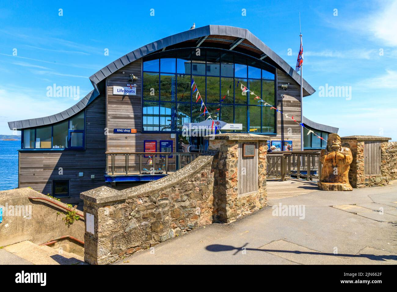 The new RNLI lifeboat station in Tenby, Pembrokeshire, Wales, UK Stock Photo
