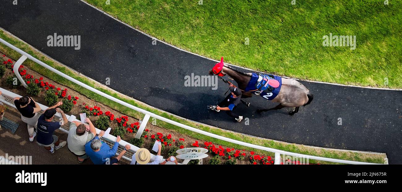 Horse Racing Great Yarmouth Stock Photo