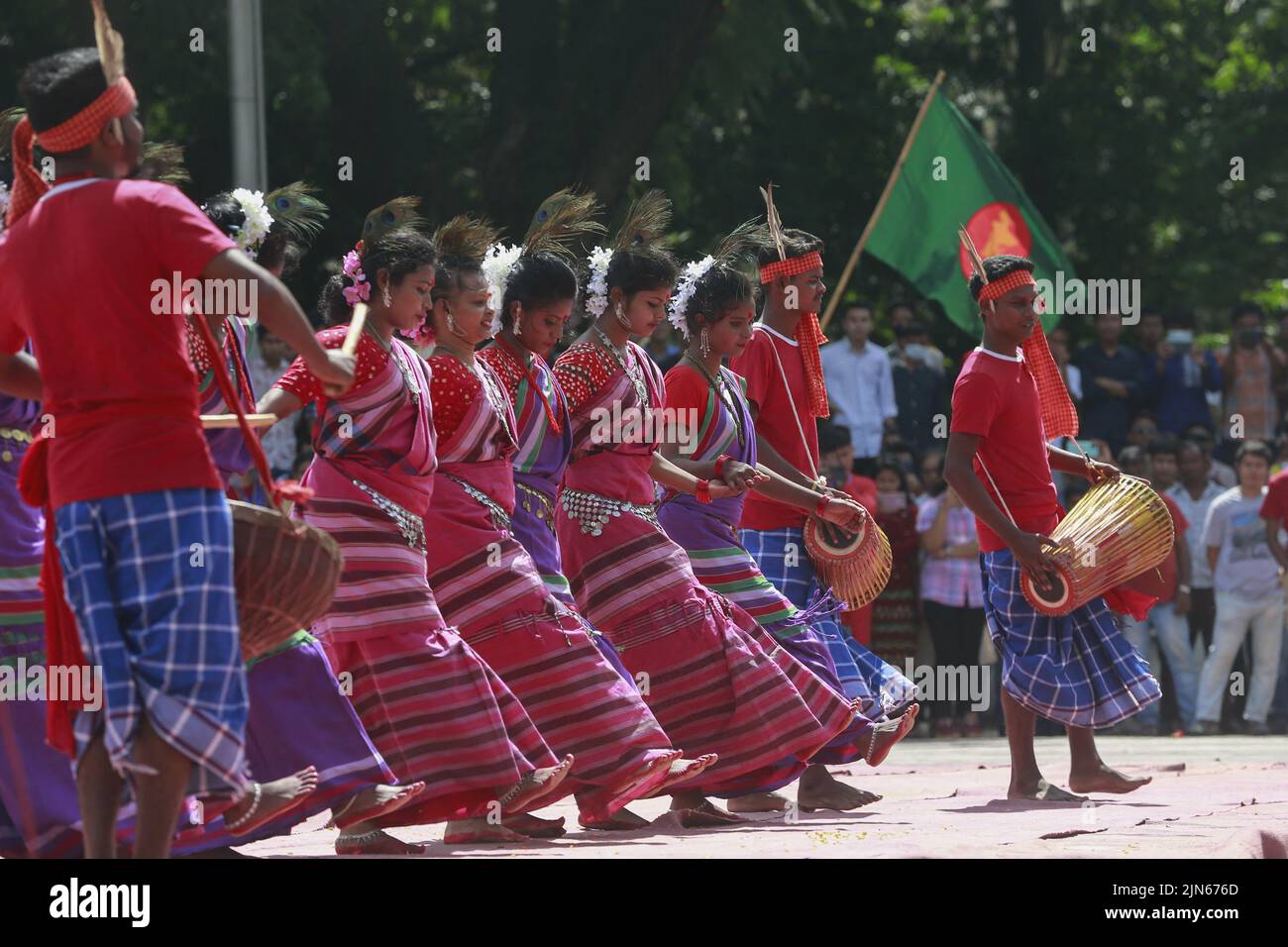 Dhaka, Bangladesh, August 9, 2022. Bangladeshi indigenous artists