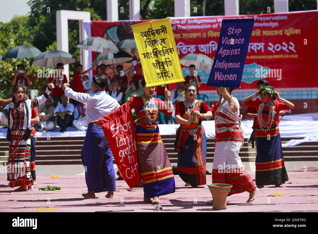 Dhaka, Bangladesh, August 9, 2022. Bangladeshi indigenous artists
