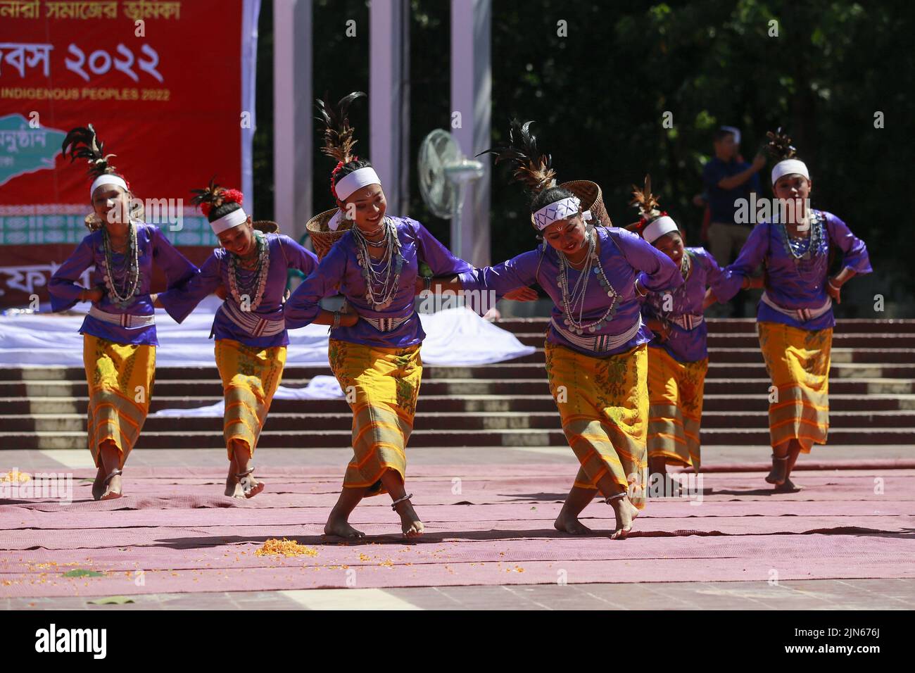 Dhaka, Bangladesh, August 9, 2022. Bangladeshi indigenous artists