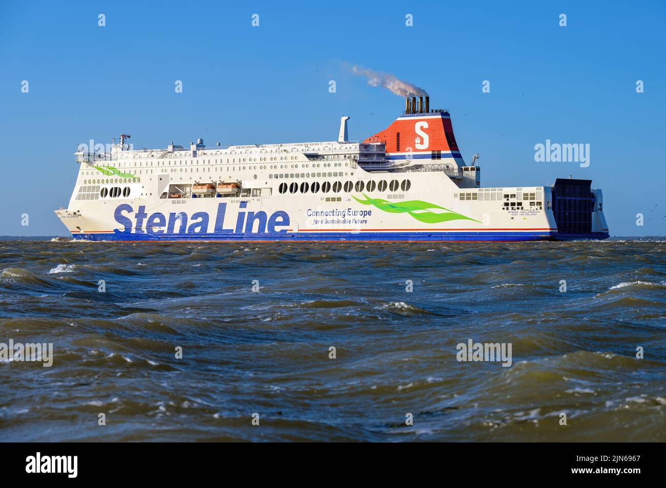 The North Sea ferry Stena Hollandica links Harwich and the Hook of Holland January 2022 Stock