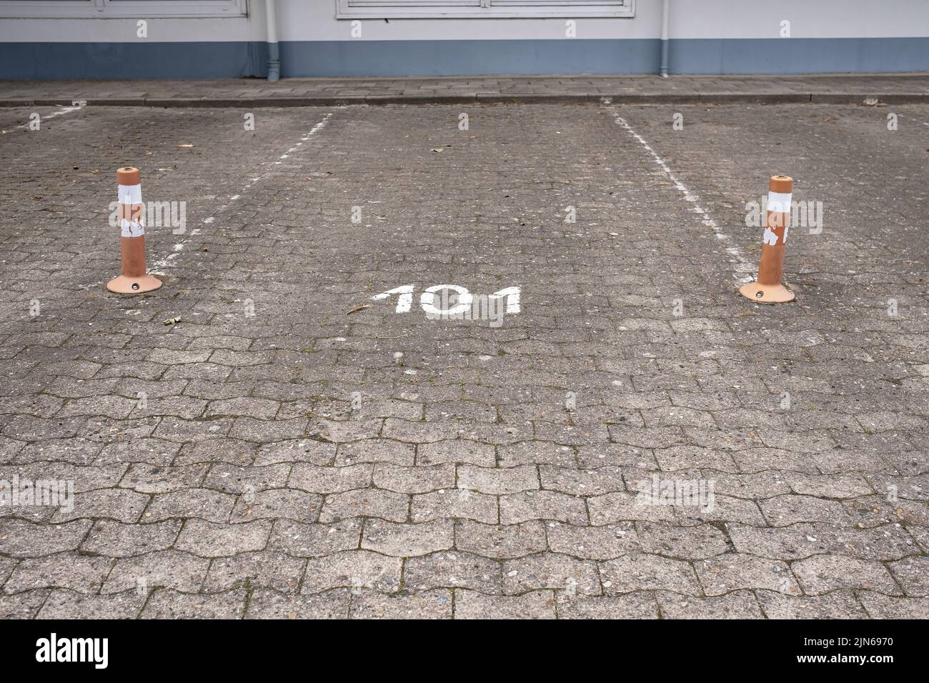 Parking space with number 101, a rapid learning driving school Stock