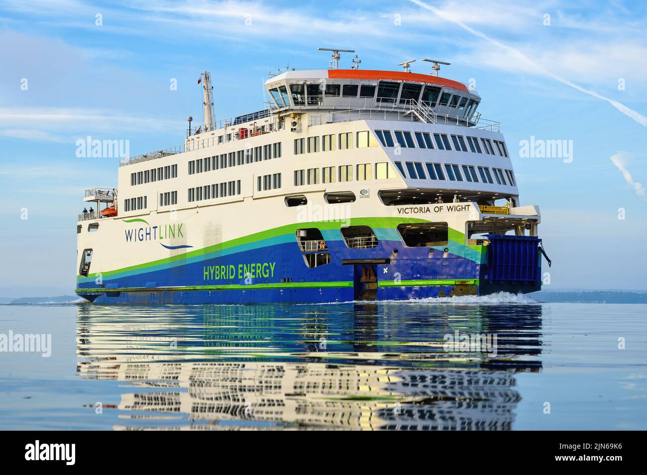 Victoria of Wight is operated by Wightlink on passenger services across the Solent between Portsmouth and the Isle of Wight - July 2022. Stock Photo